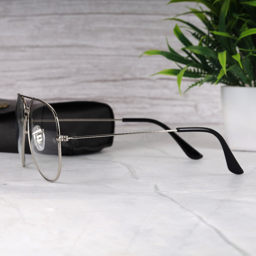 Classic Pilot 3O26 Silver-Photochromatic Sunglass with silver frame and photochromatic lenses featuring UV 400 protection from JUO INDIA.